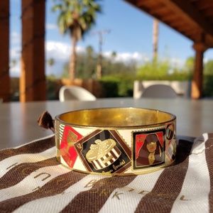 Henri Bendel Classic Wide Enamel Bangle